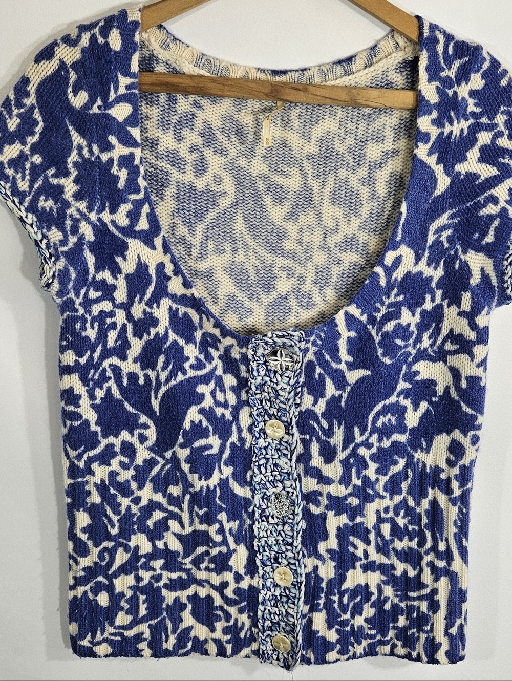 Free People Printed Cardigan